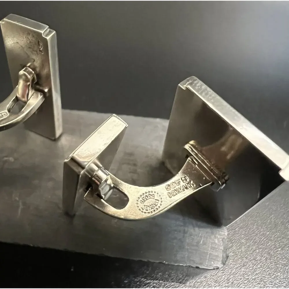 Georg Jensen Danish Denmark Sterling Silver and Gold Overlay Cufflinks No 59A